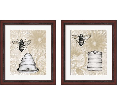 Bee Hives 2 Piece Framed Art Print Set by Elizabeth Medley