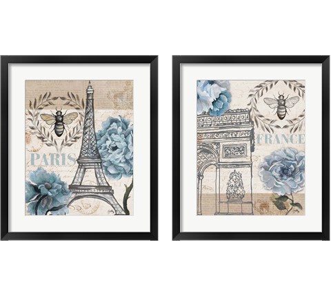 Paris Bee 2 Piece Framed Art Print Set by Elizabeth Medley