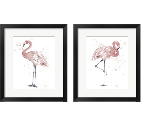 Flamingo Stand 2 Piece Framed Art Print Set by Patricia Pinto