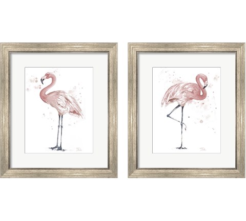 Flamingo Stand 2 Piece Framed Art Print Set by Patricia Pinto