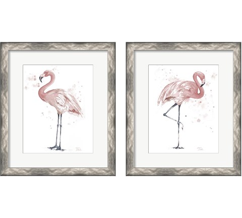 Flamingo Stand 2 Piece Framed Art Print Set by Patricia Pinto