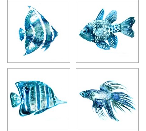 Fish 4 Piece Art Print Set by Edward Selkirk