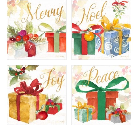 Presents and Notes 4 Piece Art Print Set by Lanie Loreth