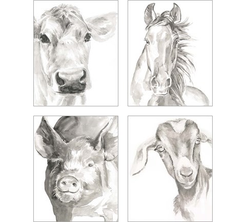 Farm Faces 4 Piece Art Print Set by Jennifer Parker