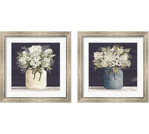 White Flowers 2 Piece Framed Art Print Set by Cindy Jacobs