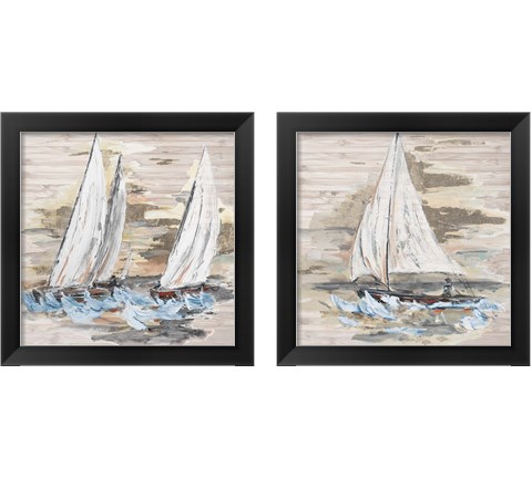 Rough Sailing 2 Piece Framed Art Print Set by Patricia Pinto