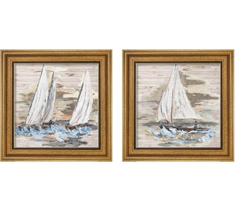 Rough Sailing 2 Piece Framed Art Print Set by Patricia Pinto