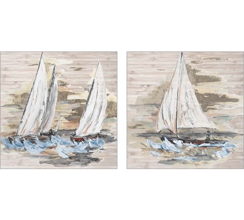 Rough Sailing 2 Piece Art Print Set by Patricia Pinto