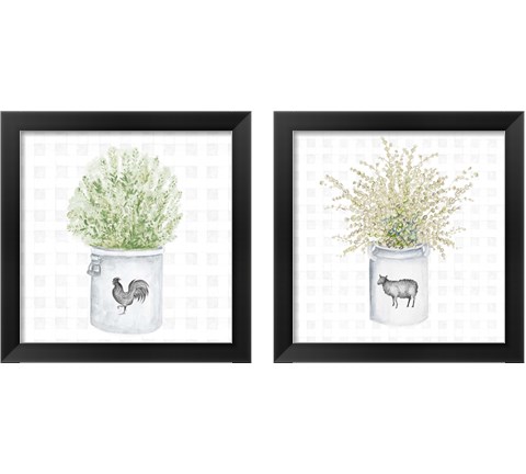 Farm Herbs 2 Piece Framed Art Print Set by Janice Gaynor