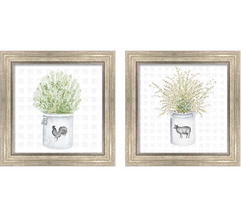 Farm Herbs 2 Piece Framed Art Print Set by Janice Gaynor