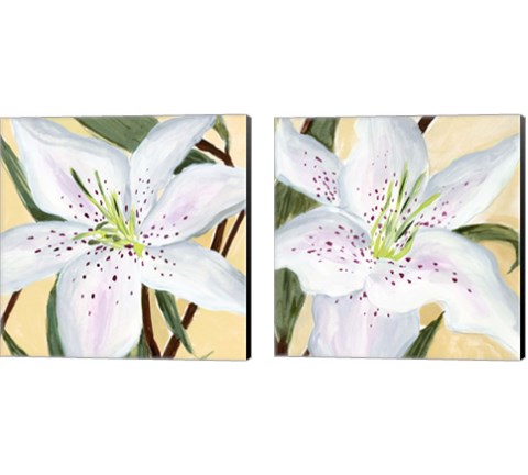 White Lily 2 Piece Canvas Print Set by Annie Warren