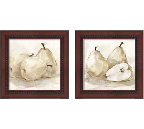White Pear Study 2 Piece Framed Art Print Set by Ethan Harper