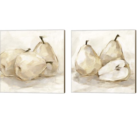 White Pear Study 2 Piece Canvas Print Set by Ethan Harper