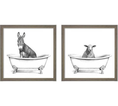 Clawfoot Critter 2 Piece Framed Art Print Set by Victoria Borges
