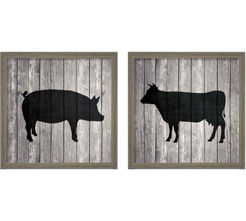 Barn Animal 2 Piece Framed Art Print Set by Tandi Venter