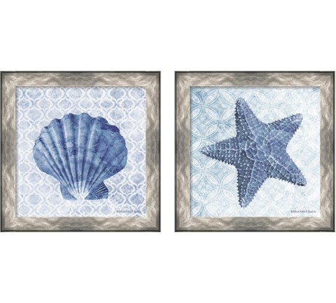 Seashell & Starfish 2 Piece Framed Art Print Set by Bluebird Barn
