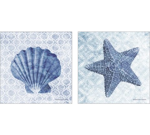 Seashell & Starfish 2 Piece Art Print Set by Bluebird Barn