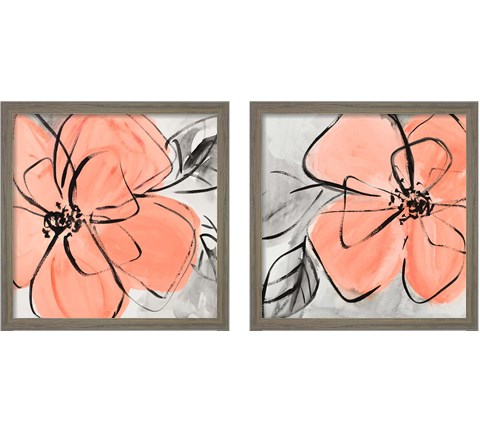 Cafe Rose 2 Piece Framed Art Print Set by Lanie Loreth