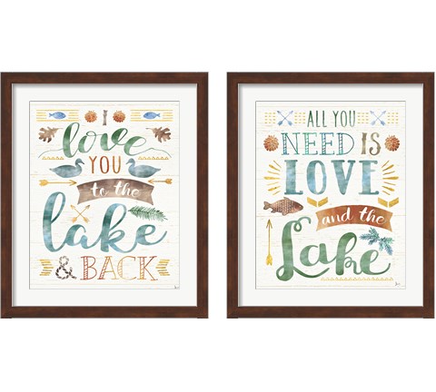 Lake Love 2 Piece Framed Art Print Set by Jess Aiken