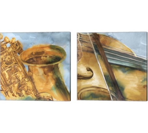 Musical Instrument 2 Piece Canvas Print Set by Eva Watts