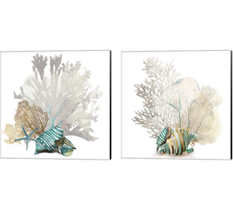 Coral 2 Piece Canvas Print Set by Aimee Wilson