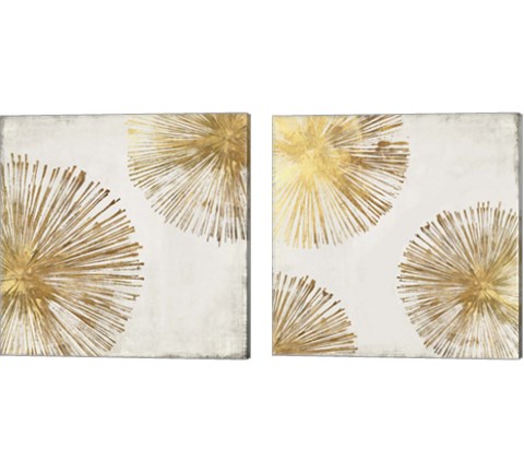 Gold Star 2 Piece Canvas Print Set by PI Galerie