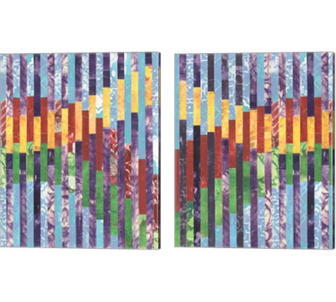 Quilted Monoprints 2 Piece Canvas Print Set by Regina Moore