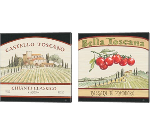 Tuscan Flavor 2 Piece Canvas Print Set by Daphne Brissonnet