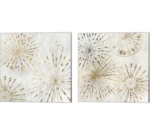 Golden Stars 2 Piece Canvas Print Set by Tom Reeves