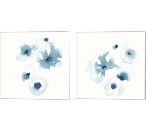 Protea Blue 2 Piece Canvas Print Set by June Erica Vess
