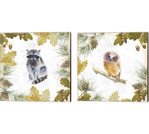Into the Woods 2 Piece Canvas Print Set by Emily Adams
