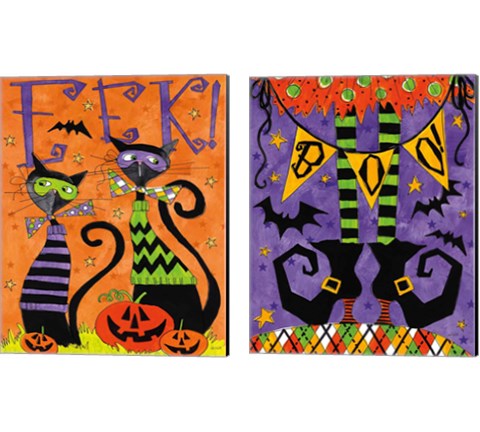 Spooky Fun 2 Piece Canvas Print Set by Anne Tavoletti