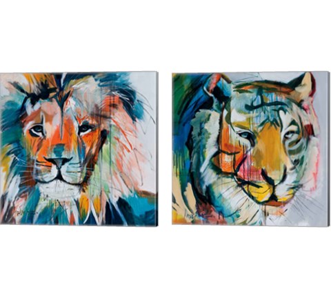 Do You Want My Lions Share 2 Piece Canvas Print Set by Angela Maritz