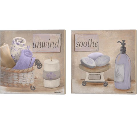 Lavender Bath 2 Piece Canvas Print Set by Hakimipour - Ritter