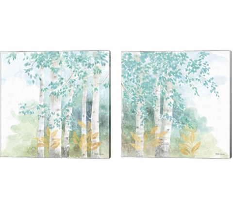 Natures Leaves 2 Piece Canvas Print Set by Beth Grove