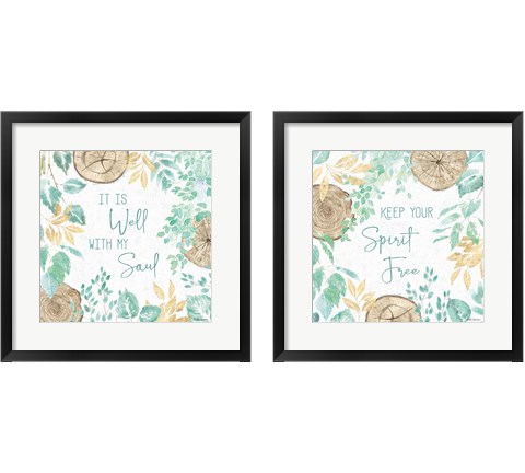 Natures Leaves 2 Piece Framed Art Print Set by Beth Grove