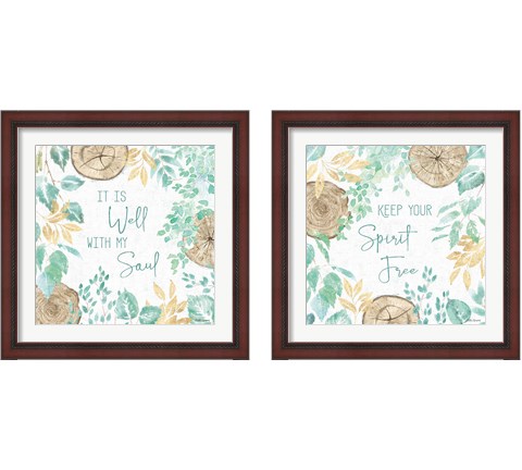 Natures Leaves 2 Piece Framed Art Print Set by Beth Grove