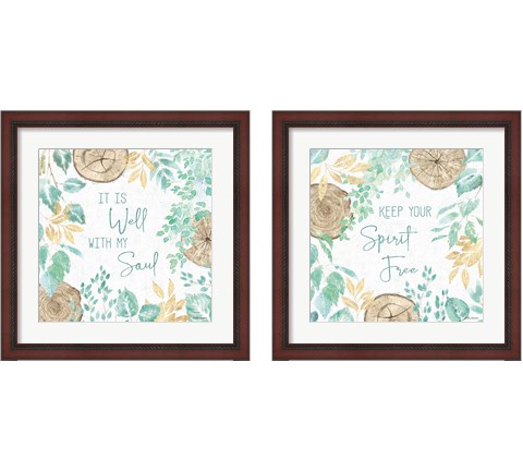 Natures Leaves 2 Piece Framed Art Print Set by Beth Grove