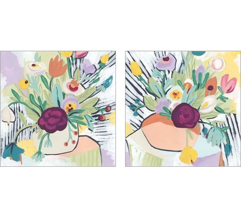 Fauvist Floral 2 Piece Art Print Set by June Erica Vess