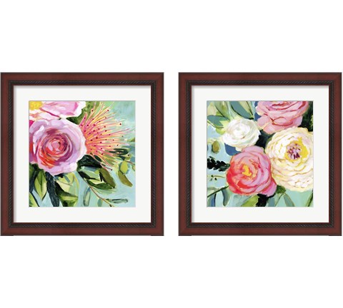 Brushy Floral 2 Piece Framed Art Print Set by Victoria Borges