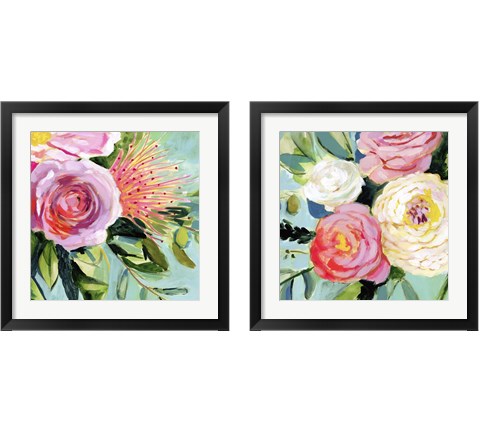 Brushy Floral 2 Piece Framed Art Print Set by Victoria Borges