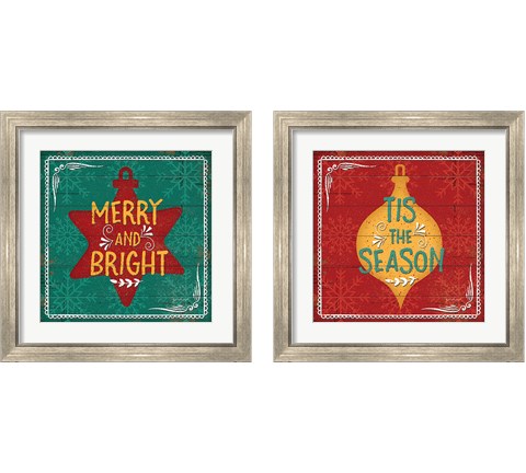 Merry and Bright 2 Piece Framed Art Print Set by Jennifer Pugh