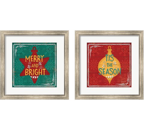 Merry and Bright 2 Piece Framed Art Print Set by Jennifer Pugh
