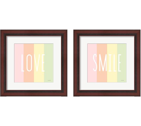 Love Rainbow 2 Piece Framed Art Print Set by Ann Kelle