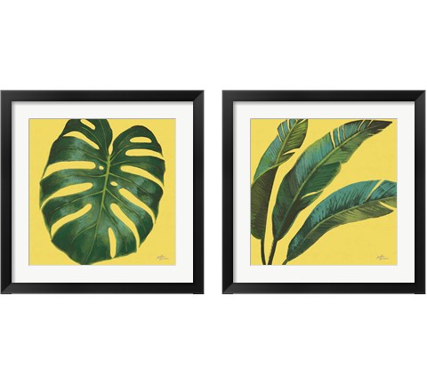 Welcome to Paradise Yellow 2 Piece Framed Art Print Set by Janelle Penner