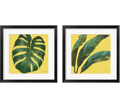 Welcome to Paradise Yellow 2 Piece Framed Art Print Set by Janelle Penner