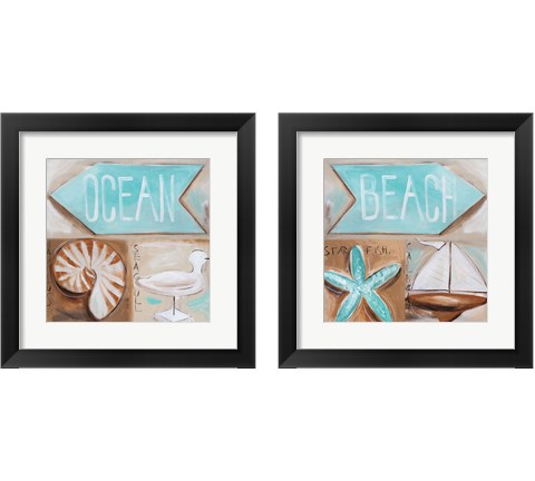 Beach & Ocean 2 Piece Framed Art Print Set by Amanda J. Brooks