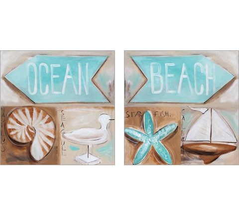 Beach & Ocean 2 Piece Art Print Set by Amanda J. Brooks