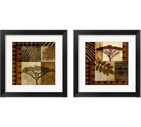 Acacia Sunrise 2 Piece Framed Art Print Set by Keith Mallett