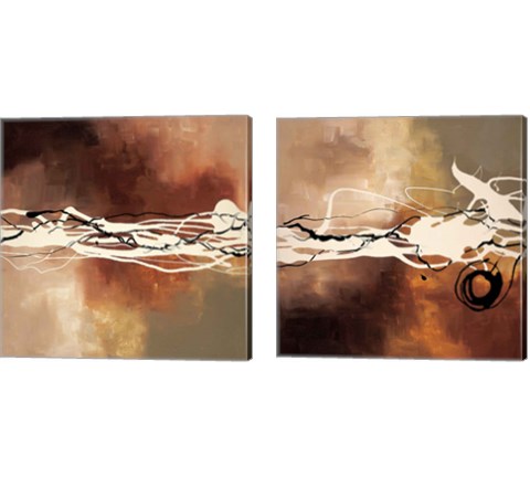 Copper Melody 2 Piece Canvas Print Set by Laurie Maitland